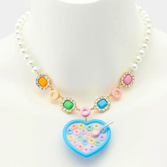New Betsey Johnson CEREAL NECKLACE MULTI